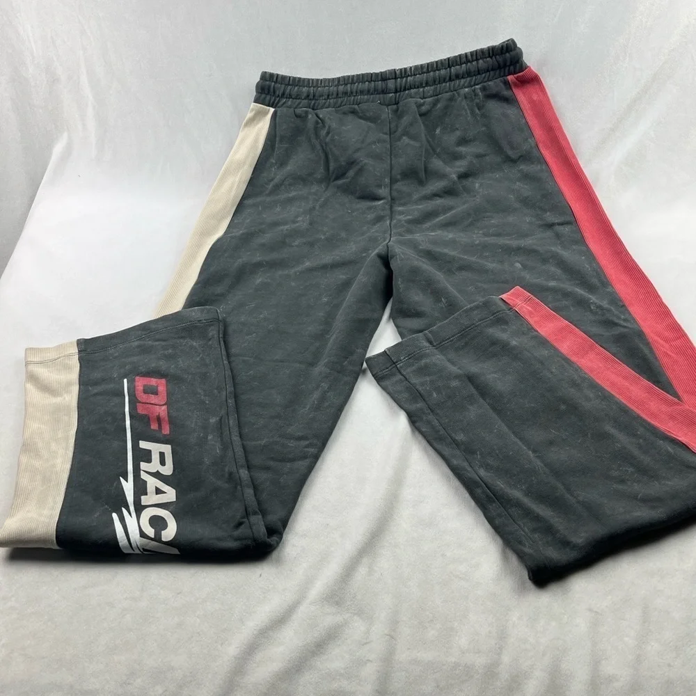 NWOT asos design DF racing gray, red, cream sweat pants B55